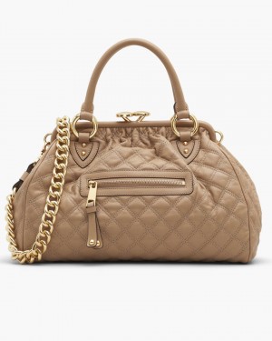 Marc Jacobs Re-Edition Quilted Leather Stam Bag Brown | 26OWKDEHZ