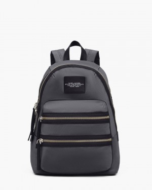 Marc Jacobs The Biker Nylon Large Backpack Dark Grey | 74YLHMCQI