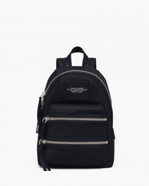 Marc Jacobs The Biker Nylon Medium Backpack Black | 27MUXCKAD