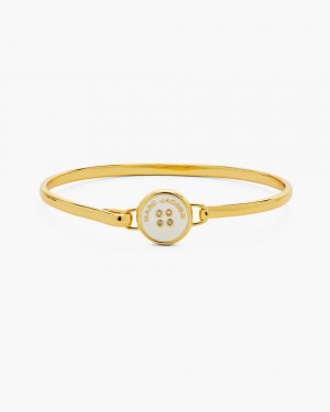 Marc Jacobs The Button Hinge Bracelet Gold / Cream | 19IJENCRU