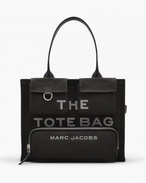 Marc Jacobs The Cargo Canvas Large Tote Bag Black | 61IFXNPJS