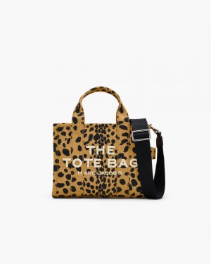 Marc Jacobs The Cheetah Canvas Small Tote Bag Black Multicolor | 60YPHKJSC