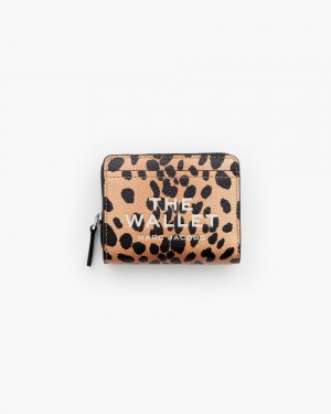 Marc Jacobs The Cheetah Mini Compact Wallet Black Multicolor | 30SALJOXF