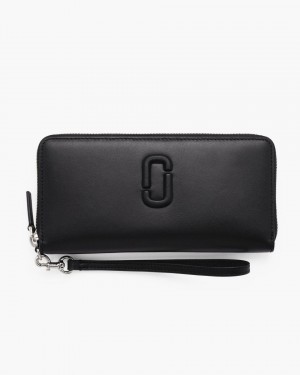 Marc Jacobs The Covered J Marc Continental Wallet Black | 38UELWJYF