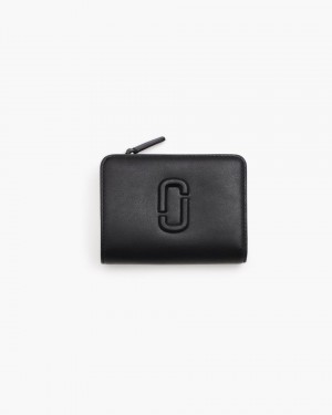 Marc Jacobs The Covered J Marc Mini Compact Wallet Black | 85DYOSFXV