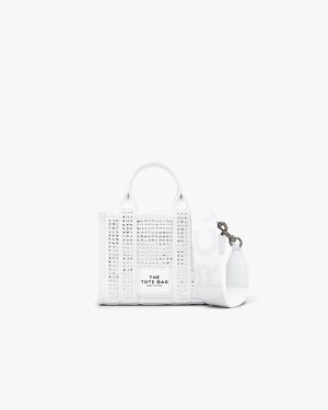 Marc Jacobs The Crystal Canvas Crossbody Tote Bag White | 23HYMACQP