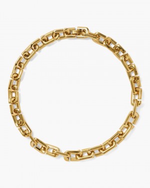 Marc Jacobs The J Marc Chain Link Necklace Gold | 72WHSFCBM