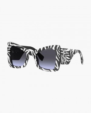 Marc Jacobs The J Marc Oversized Cat Eye Sunglasses Black / White | 03NYPHFGA