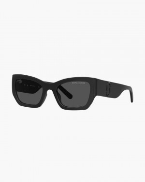 Marc Jacobs The J Marc Square Cat Eye Sunglasses Black | 69UPCWSHX