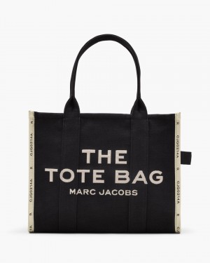 Marc Jacobs The Jacquard Large Tote Bag Black | 83KRNGLPY