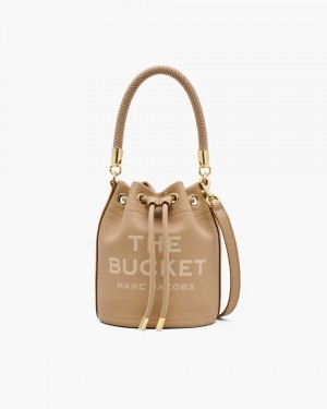 Marc Jacobs The Leather Bucket Bag Brown | 14CHWDVPK