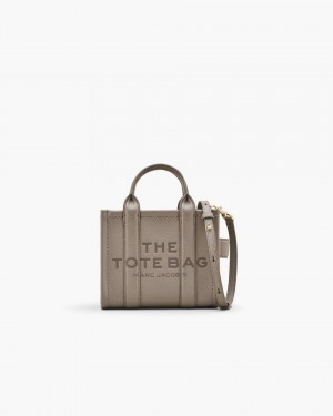 Marc Jacobs The Leather Crossbody Tote Bag Cement | 31JZESCPK