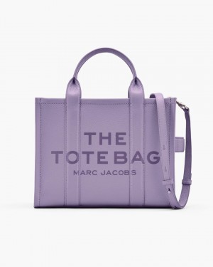 Marc Jacobs The Leather Medium Tote Bag Purple | 20RAJONEX