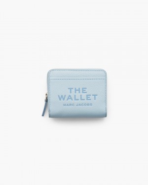 Marc Jacobs The Leather Mini Compact Wallet Blue | 54WGPLZCO