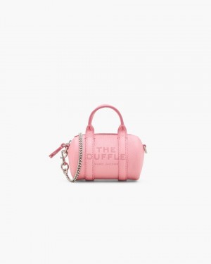 Marc Jacobs The Leather Nano Duffle Crossbody Pink | 29XQWUFIT