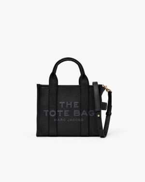 Marc Jacobs The Leather Small Tote Bag Black | 03JVGYRCK