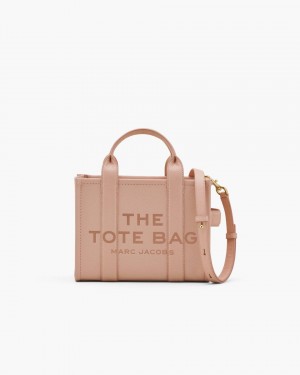 Marc Jacobs The Leather Small Tote Bag Rose | 79XZNATRQ