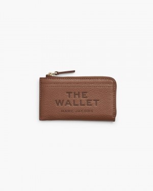 Marc Jacobs The Leather Top Zip Multi Wallet Argan Oil | 32TRDIJPB