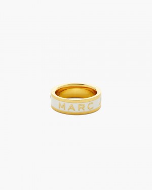 Marc Jacobs The Marc Jacobs Enamel Ring Gold / Cream | 26VCHPAUT