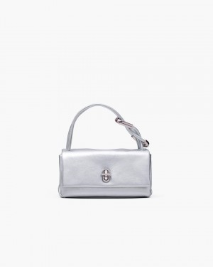 Marc Jacobs The Metallic Mini Dual Bag Silver | 37CKLBIHW