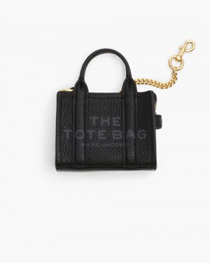 Marc Jacobs The Nano Tote Bag Charm Black | 94ZVLIRUS