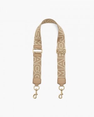 Marc Jacobs The Outline Logo Webbing Strap Brown | 40COBXQHI