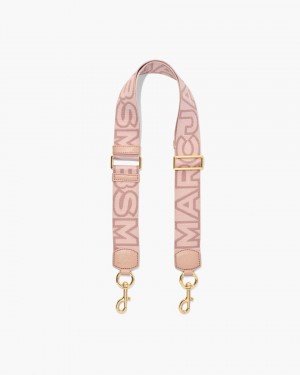 Marc Jacobs The Outline Logo Webbing Strap Rose Multicolor | 10QTGZFDO