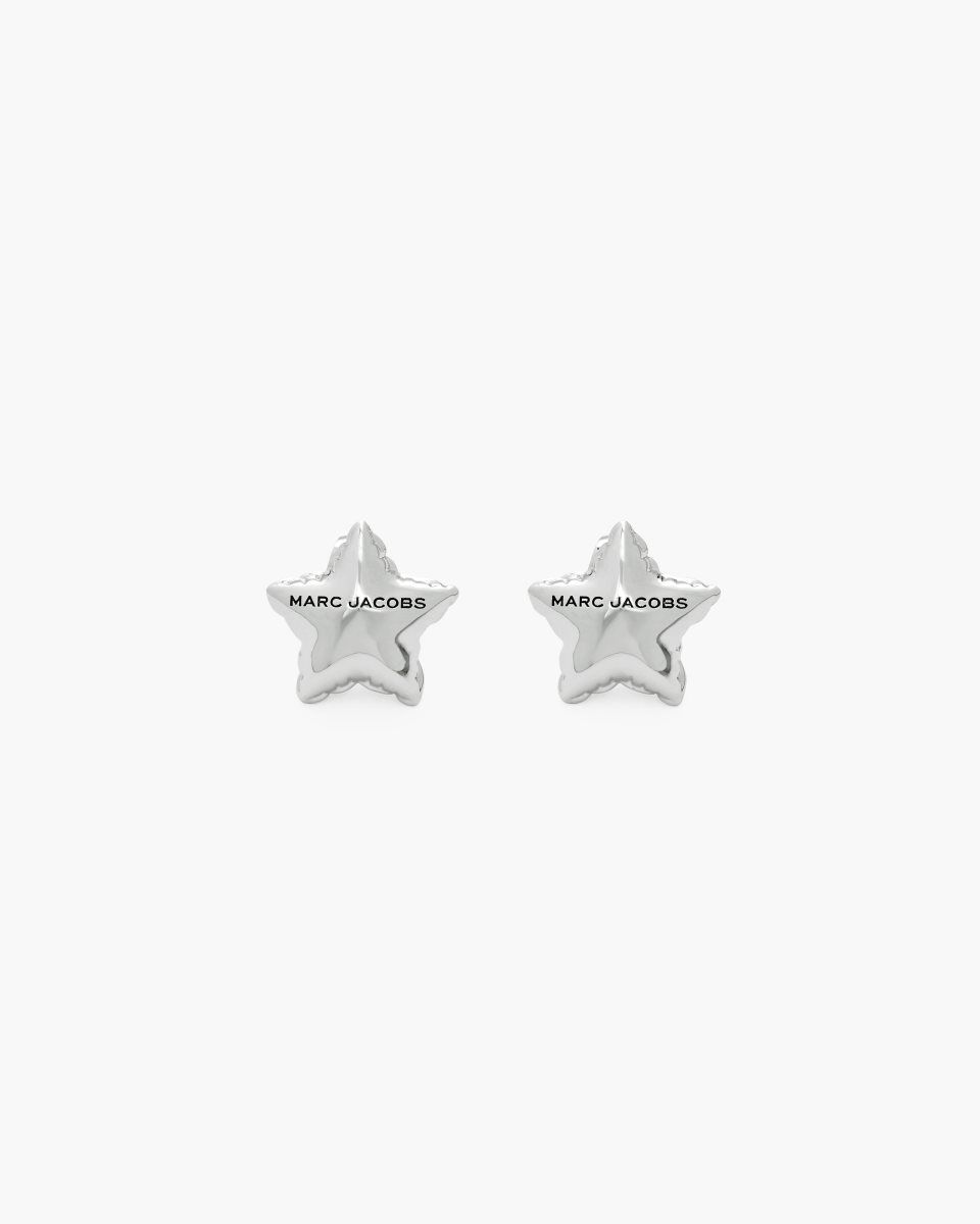 Marc Jacobs Balloon Star Earrings Light Silver | 13WDYBIQO