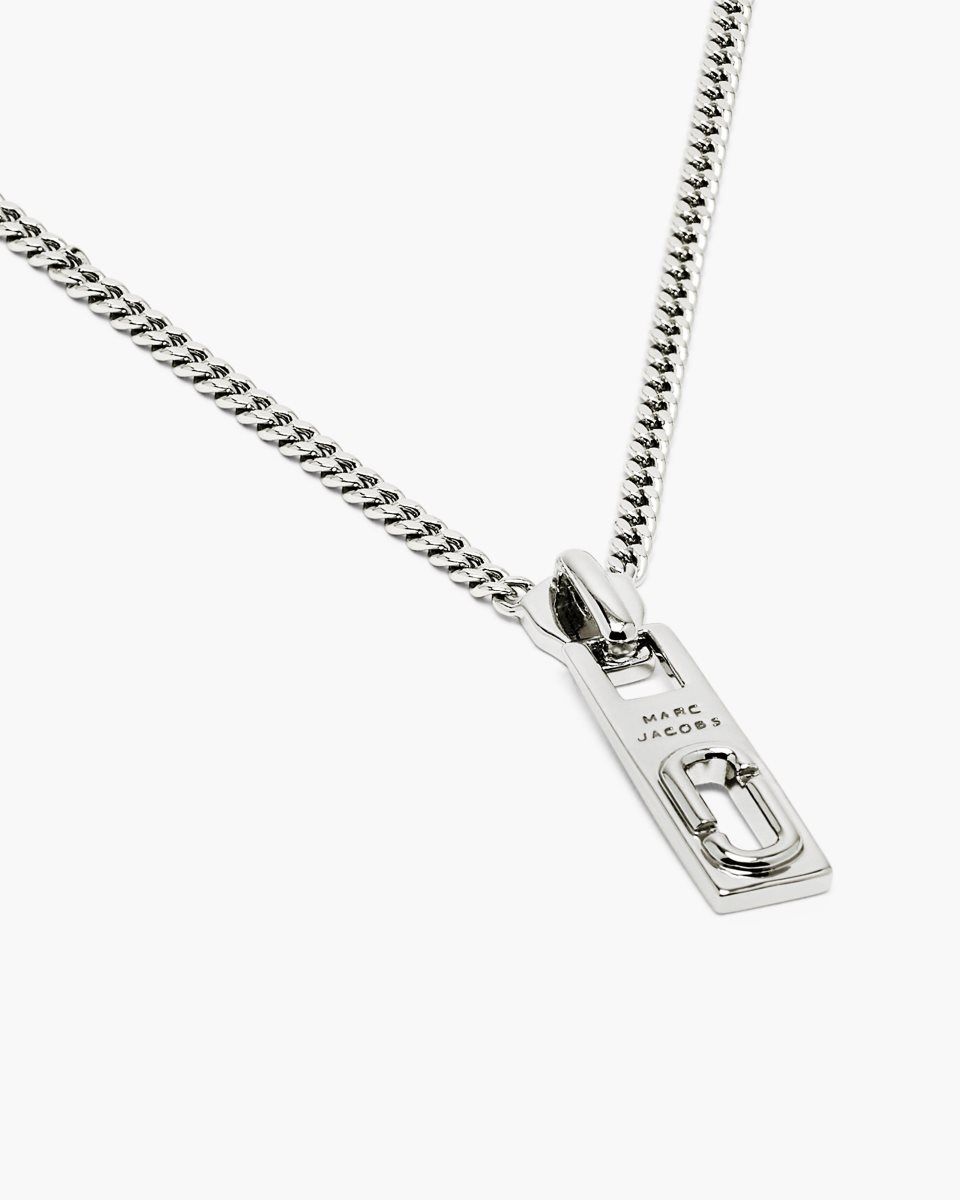 Marc Jacobs J Marc Zipper Necklace Silver | 38CKNAVRH