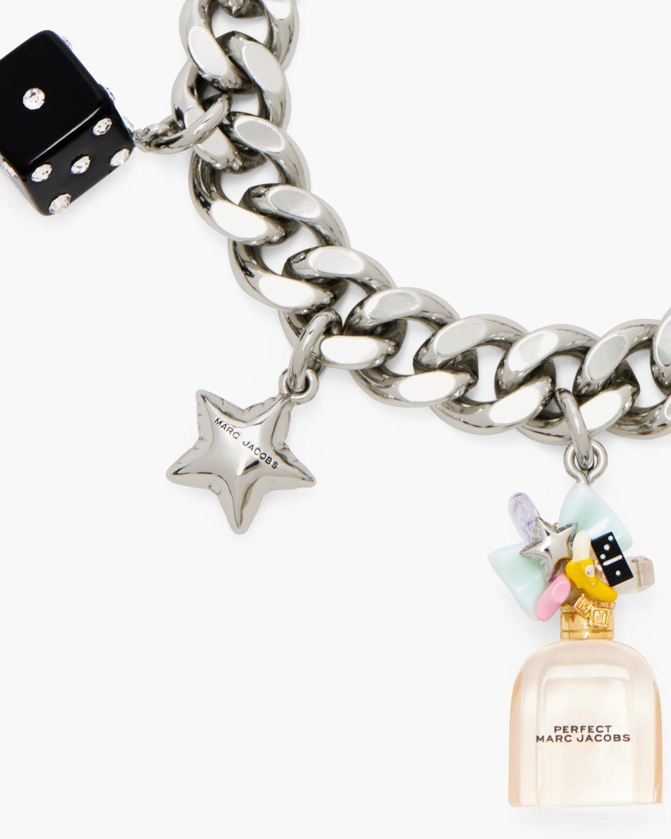 Marc Jacobs Perfect Charm Bracelet Silver / Pink Multicolor | 15QVWSBUG