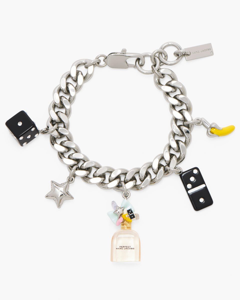 Marc Jacobs Perfect Charm Bracelet Silver / Pink Multicolor | 15QVWSBUG