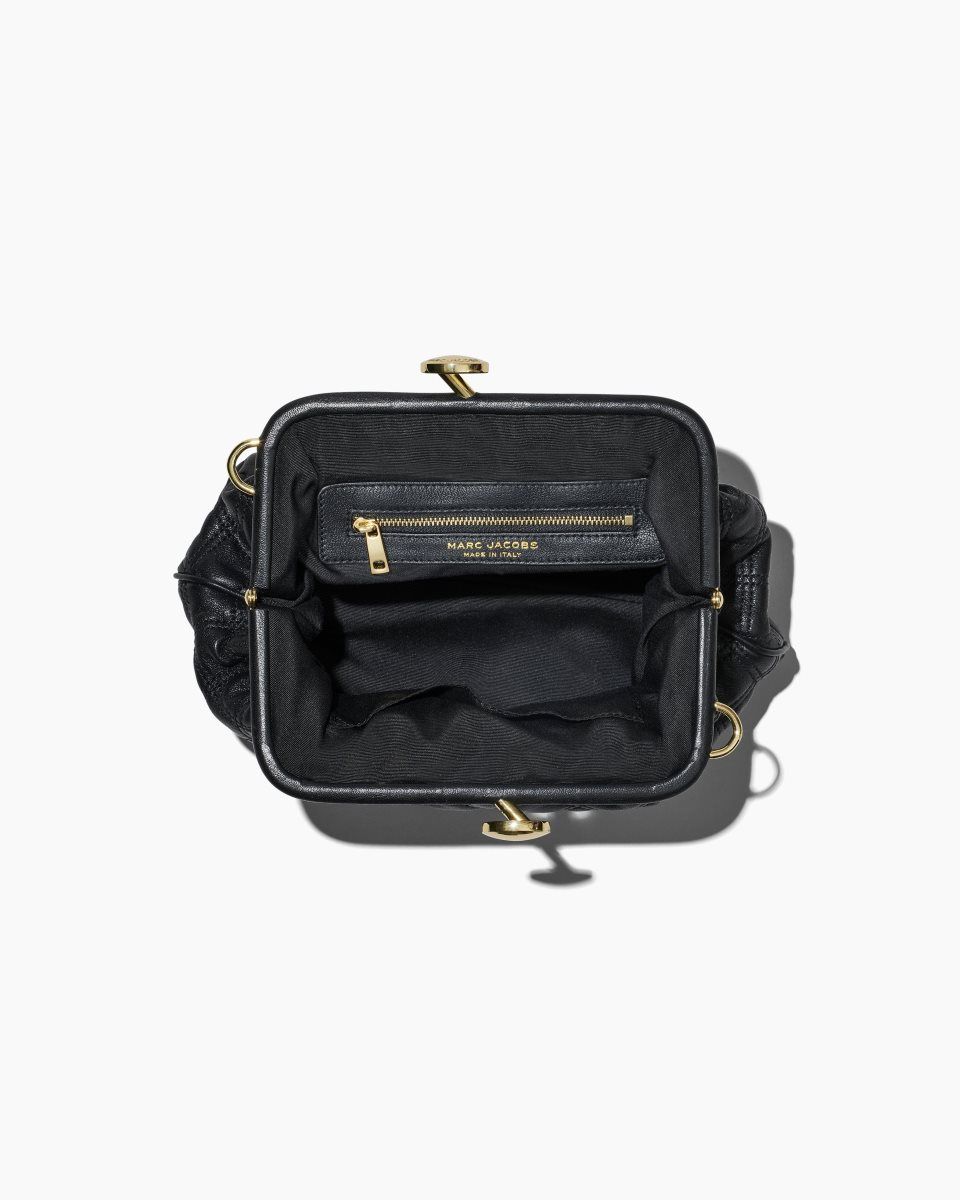 Marc Jacobs Re-Edition Quilted Leather Little Stam Bag Black | 73WDMUENK