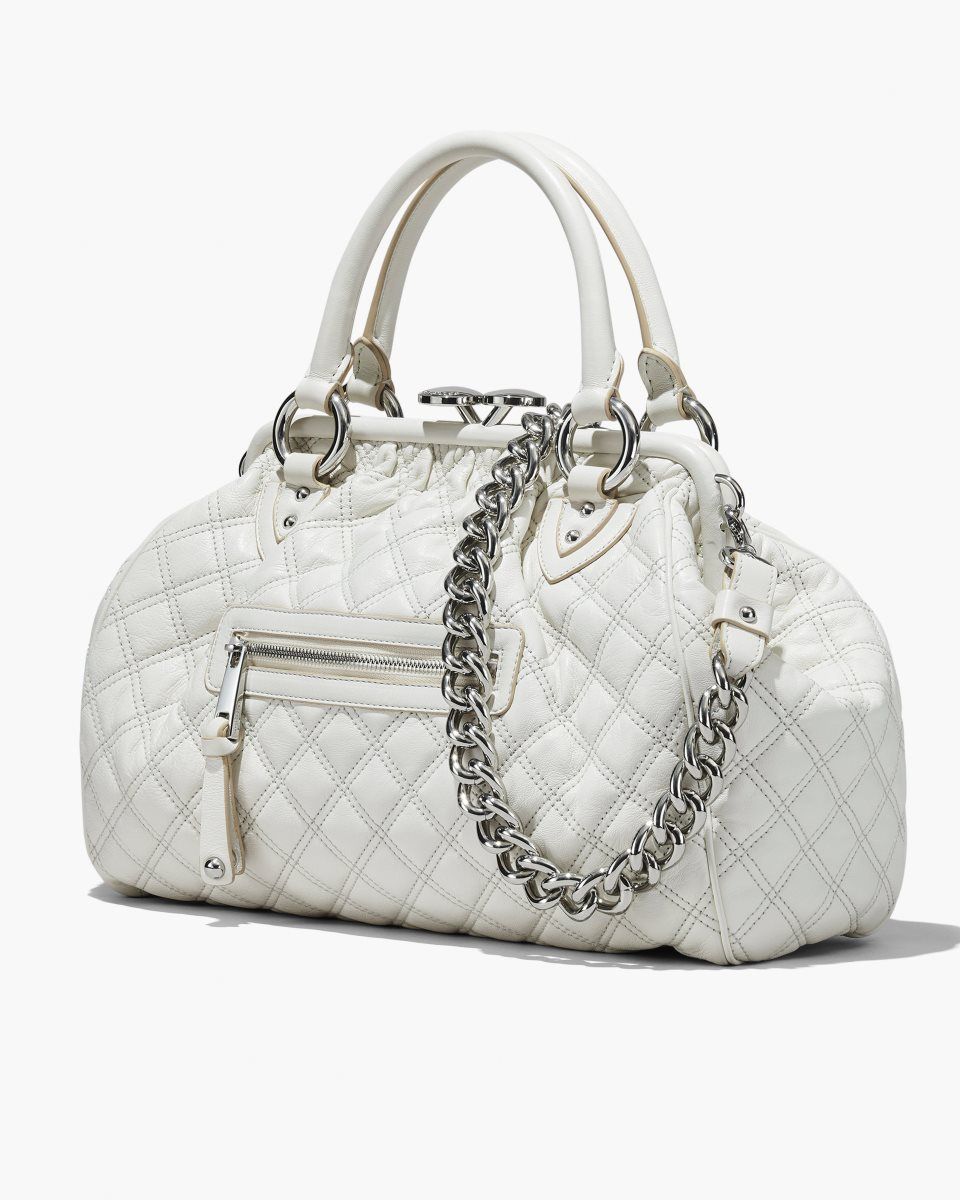 Marc Jacobs Re-Edition Quilted Leather Stam Bag White | 78SJACZPU