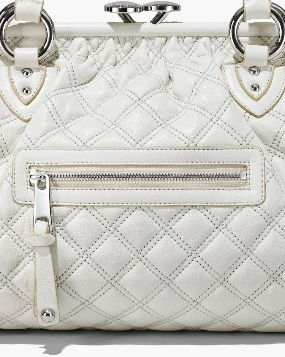 Marc Jacobs Re-Edition Quilted Leather Stam Bag White | 78SJACZPU