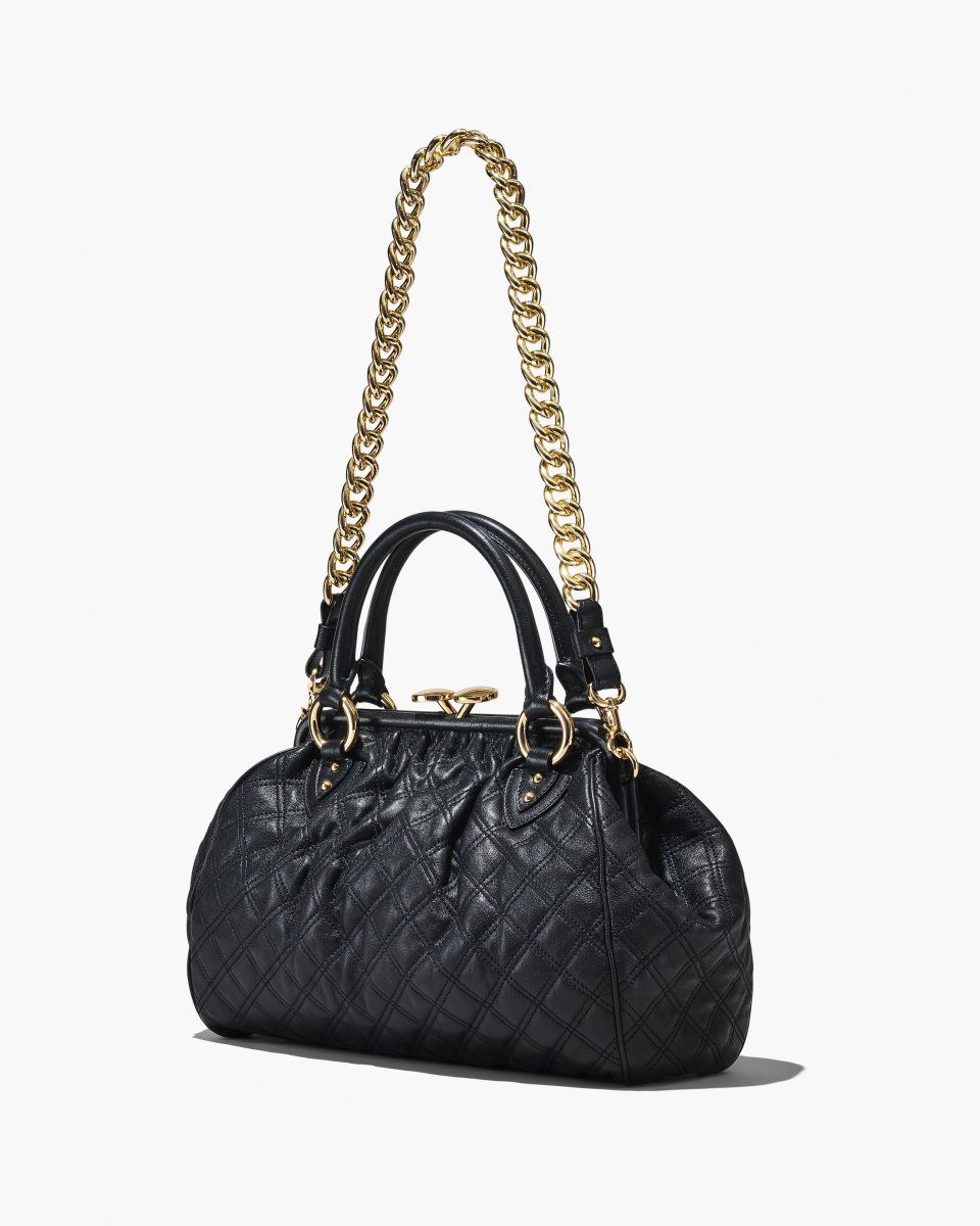 Marc Jacobs Re-Edition Quilted Leather Stam Bag Black | 42TOYLHZG