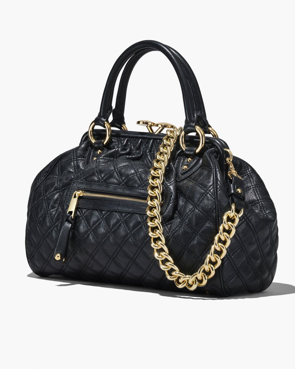 Marc Jacobs Re-Edition Quilted Leather Stam Bag Black | 42TOYLHZG