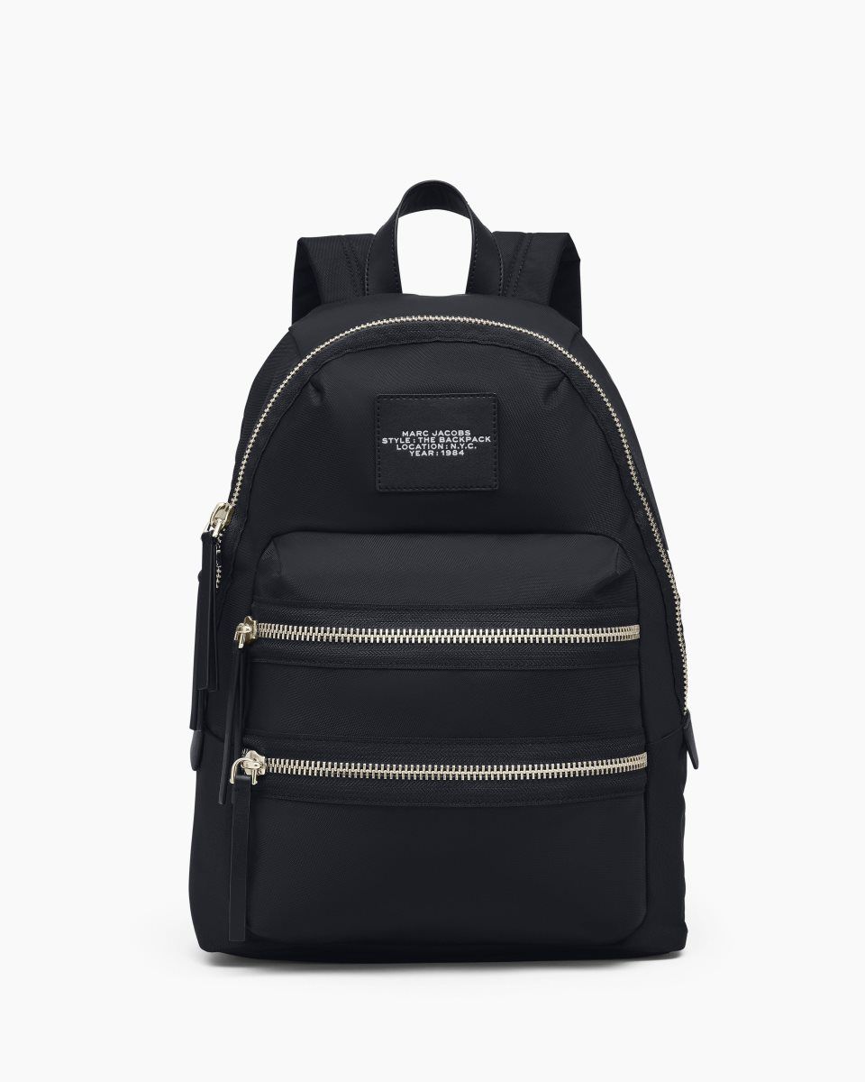 Marc Jacobs The Biker Nylon Large Backpack Black | 61SPNICVE