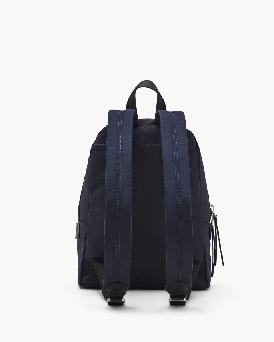 Marc Jacobs The Biker Nylon Medium Backpack Blue | 69UEAJCTG