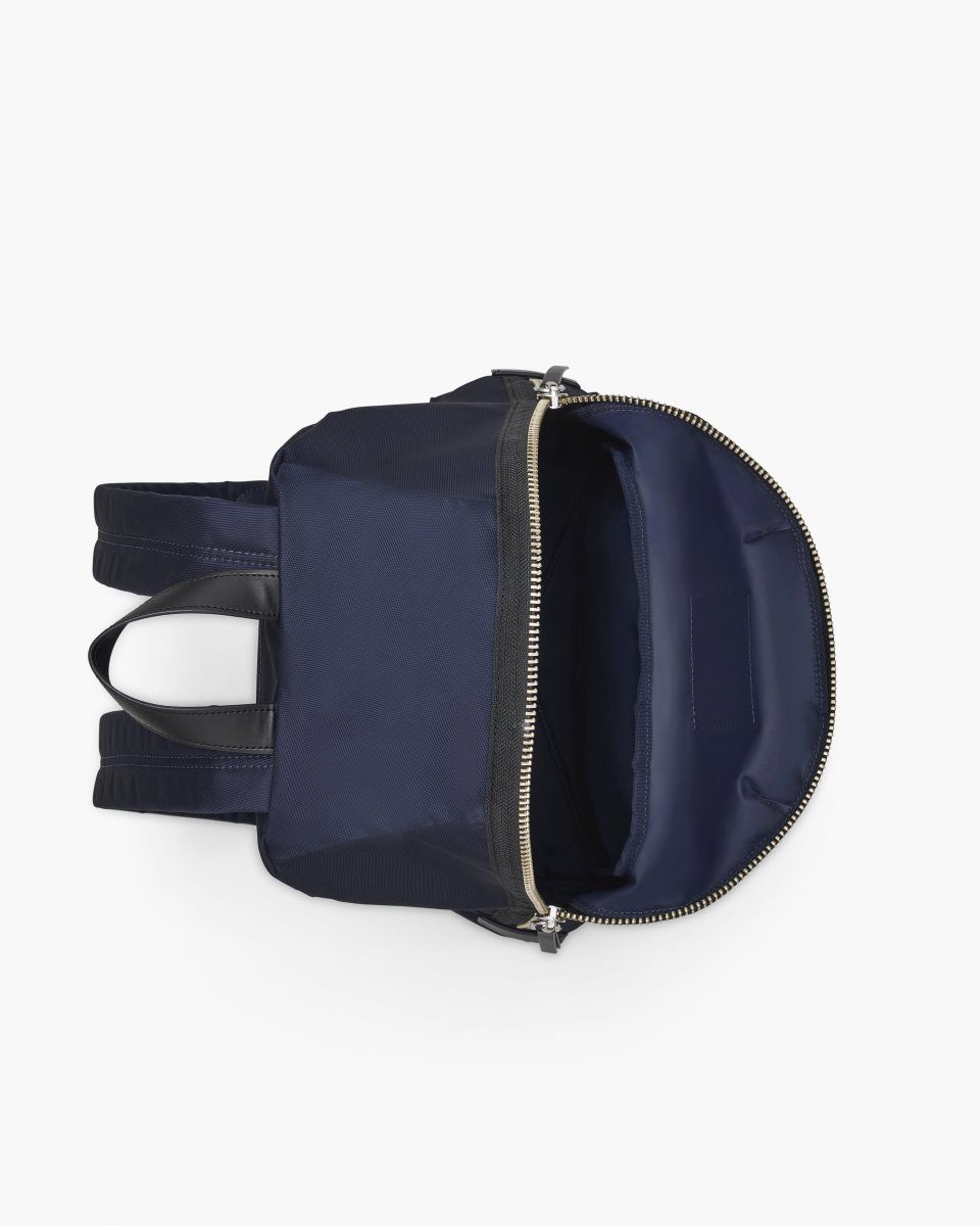 Marc Jacobs The Biker Nylon Medium Backpack Blue | 69UEAJCTG