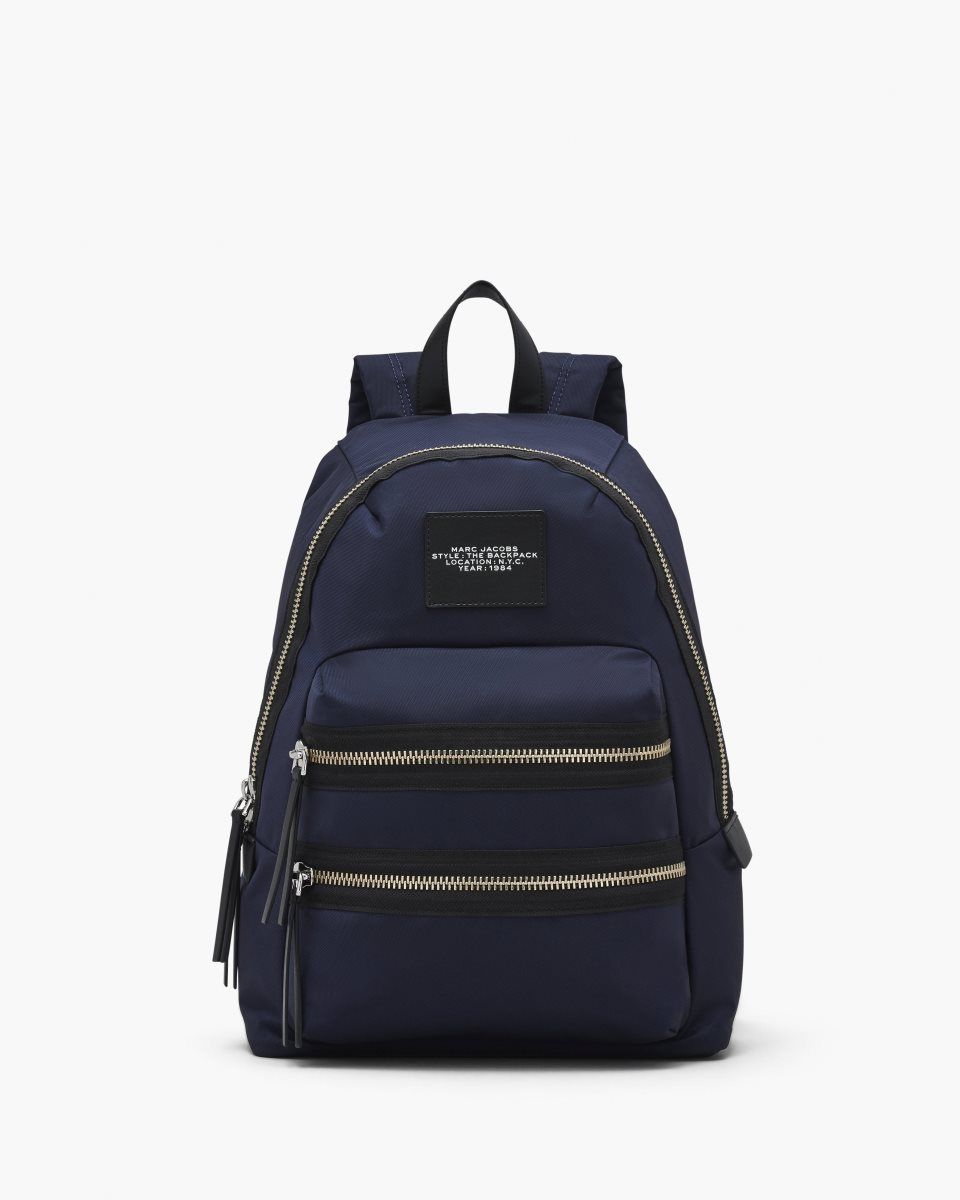 Marc Jacobs The Biker Nylon Medium Backpack Blue | 69UEAJCTG