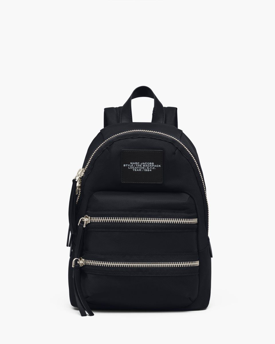 Marc Jacobs The Biker Nylon Medium Backpack Black | 27MUXCKAD