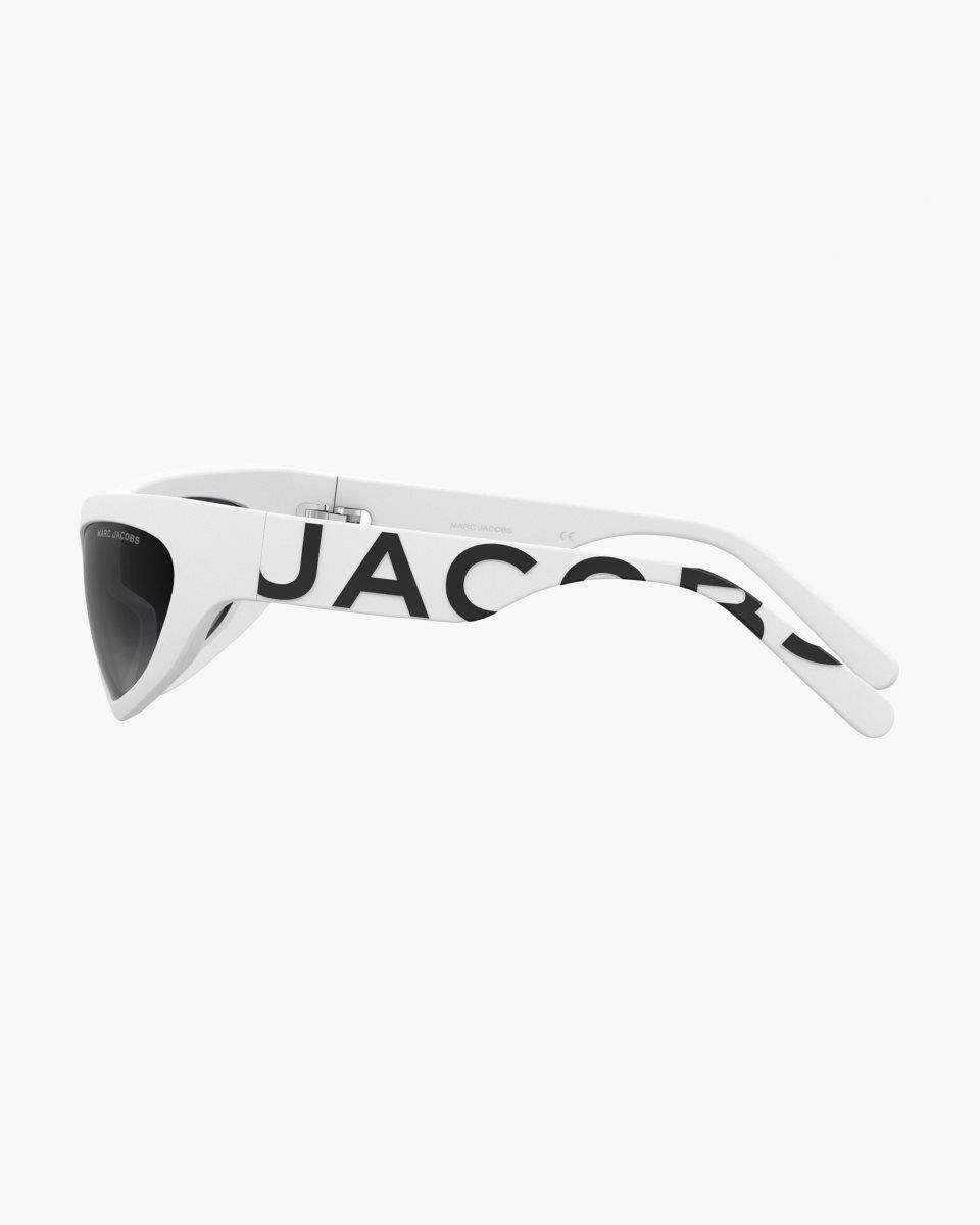 Marc Jacobs The Bold Logo Wrapped Sunglasses White | 08PYNDUAQ