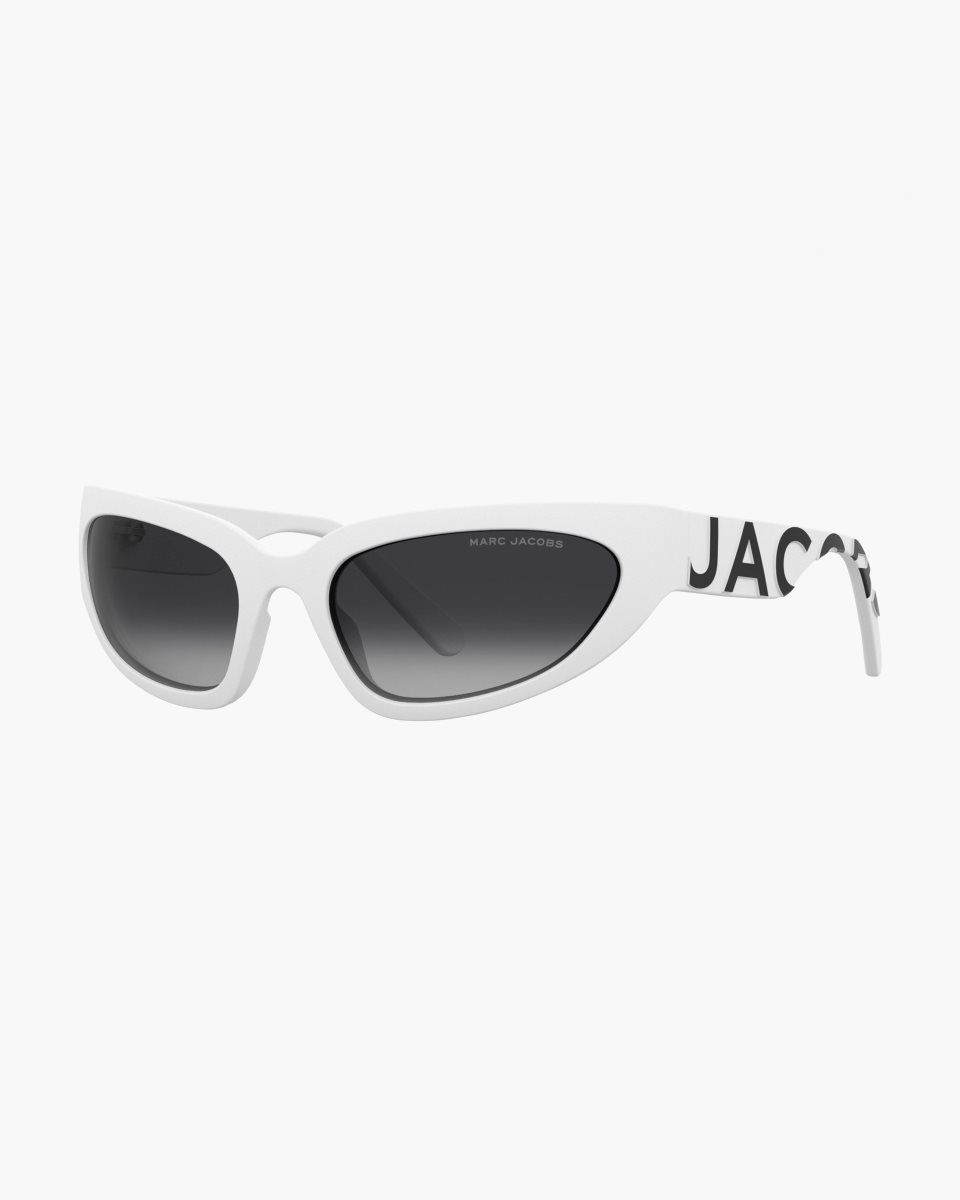 Marc Jacobs The Bold Logo Wrapped Sunglasses White | 08PYNDUAQ