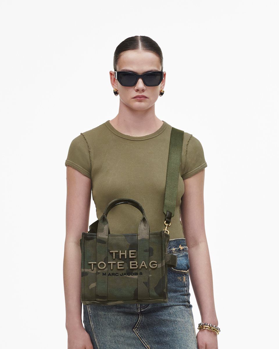 Marc Jacobs The Camo Jacquard Small Tote Bag Camo Multicolor | 03ZUEMISB