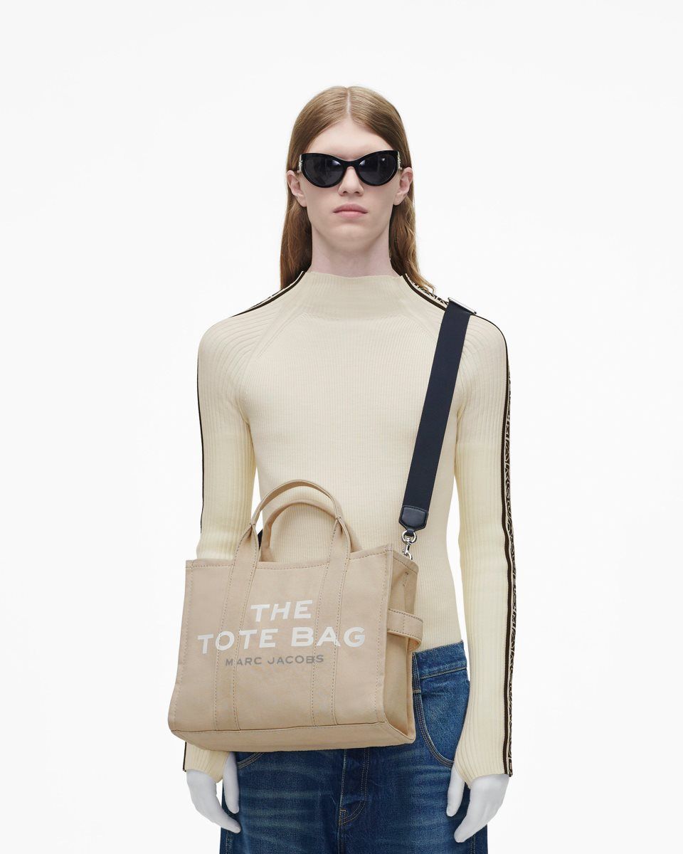 Marc Jacobs The Canvas Medium Tote Bag Beige | 03KSQTPJV