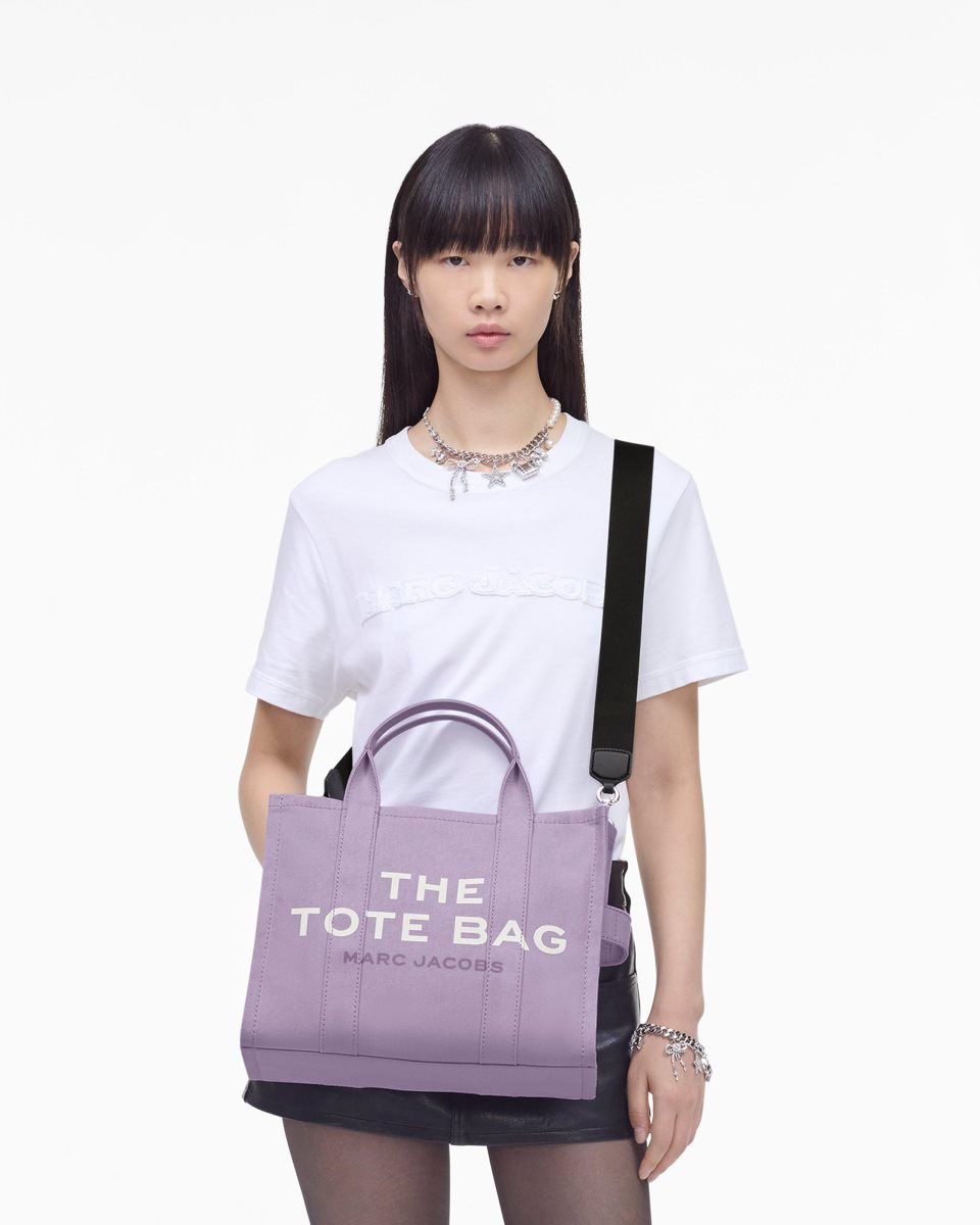 Marc Jacobs The Canvas Medium Tote Bag Purple | 53SDJXVIG