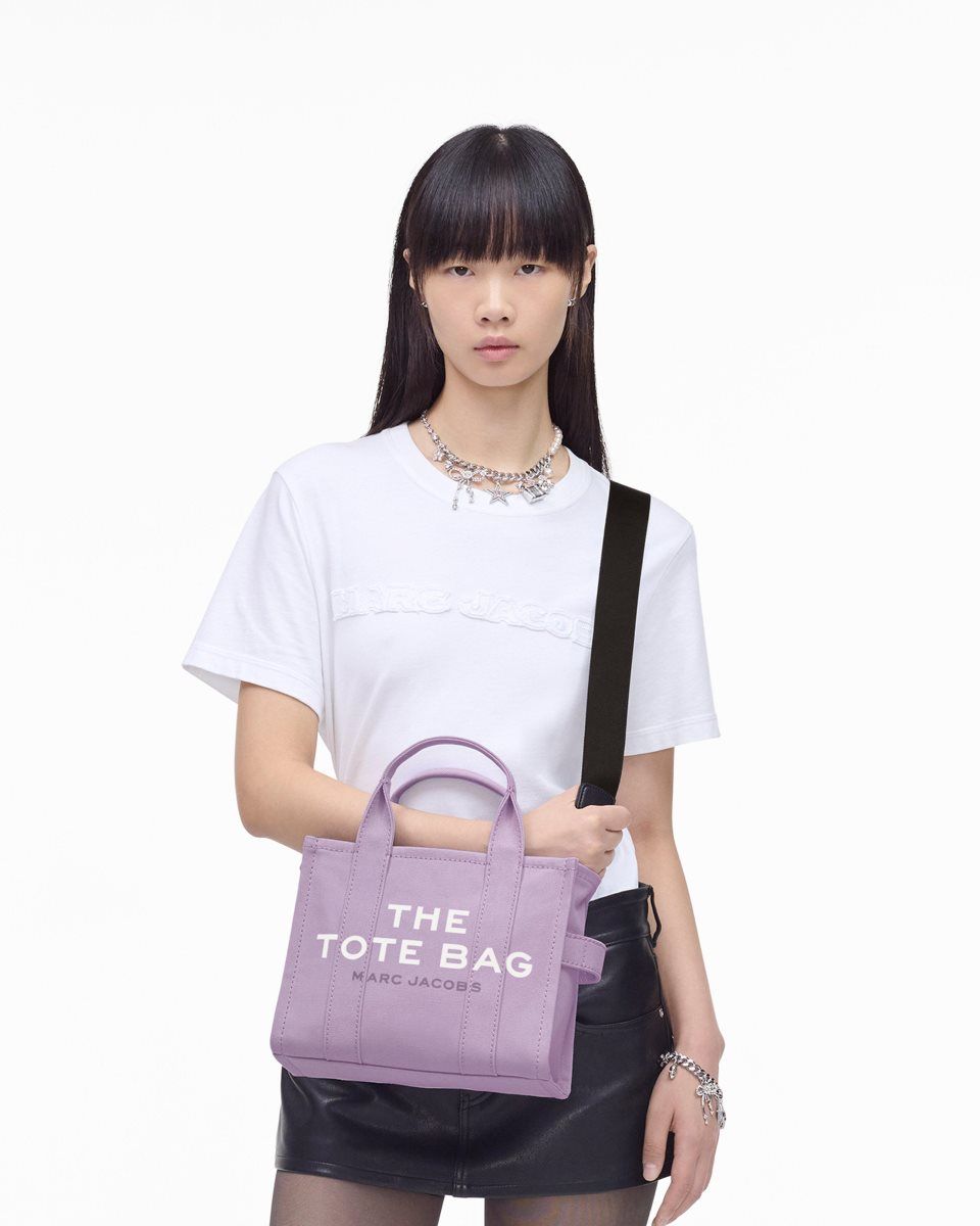 Marc Jacobs The Canvas Small Tote Bag Purple | 35NQRDOBS