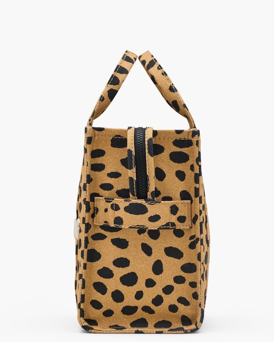 Marc Jacobs The Cheetah Canvas Medium Tote Bag Black Multicolor | 38TVWYUOM