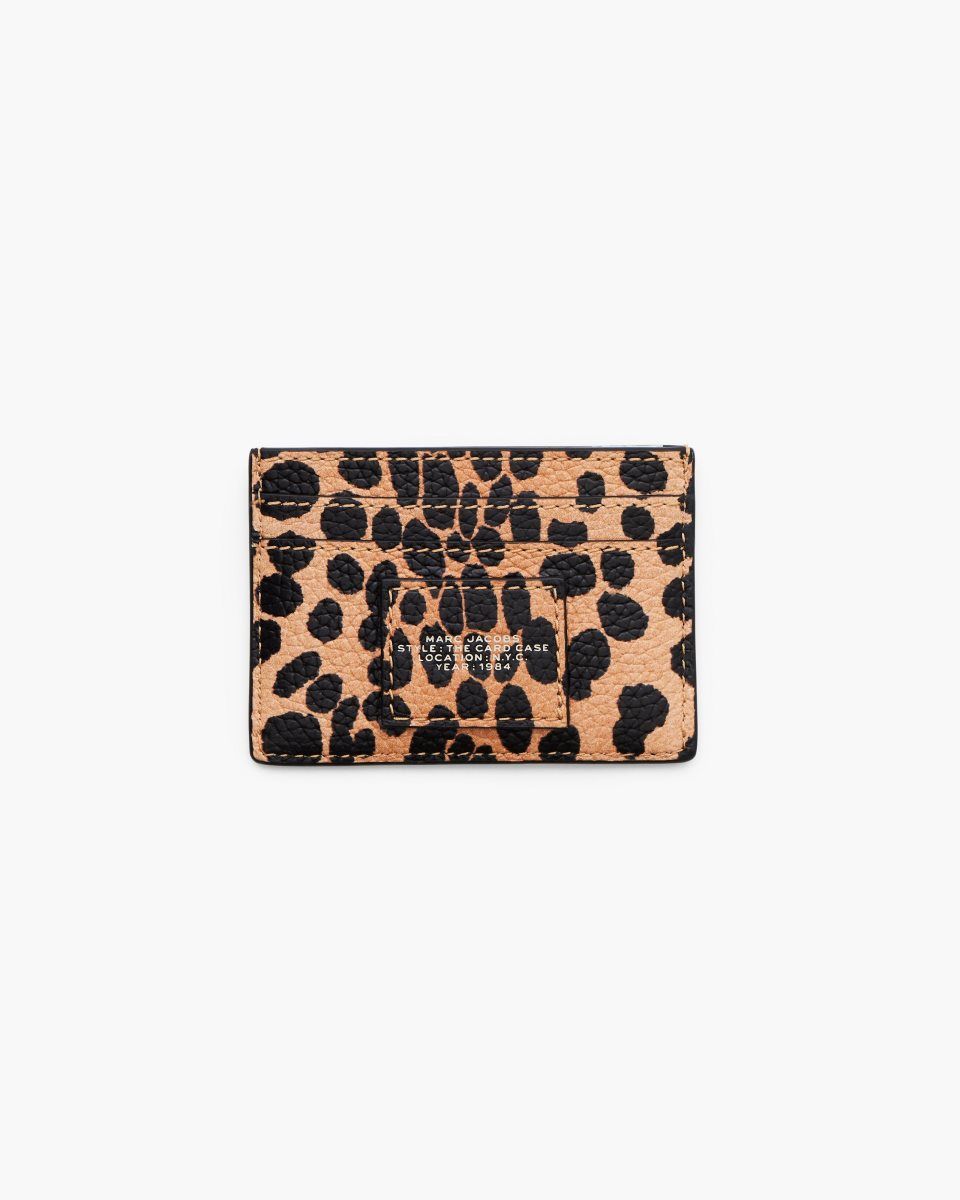 Marc Jacobs The Cheetah Card Case Black Multicolor | 06VXCHNKW