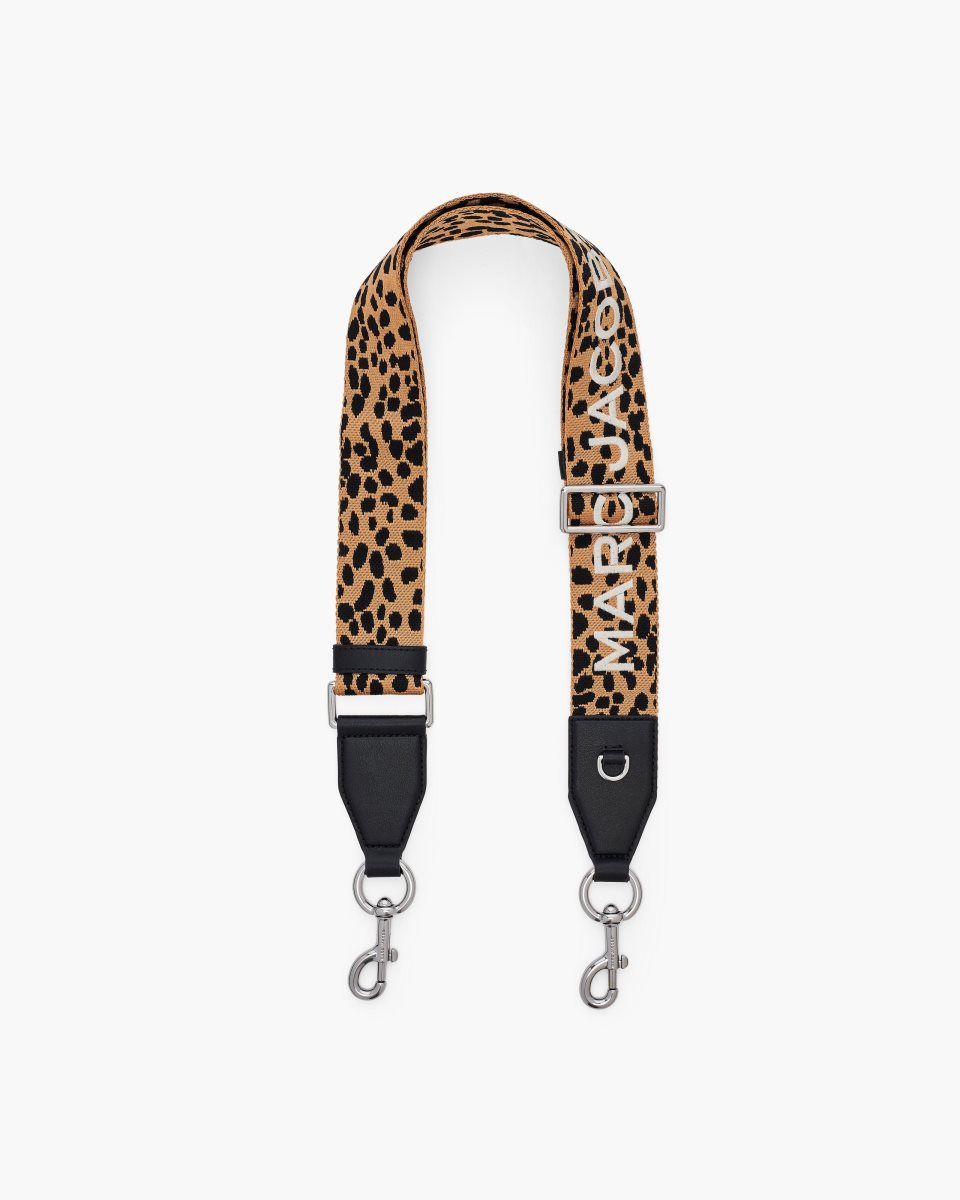 Marc Jacobs The Cheetah Embroidered Logo Strap Black Multicolor | 32ETXOZWV